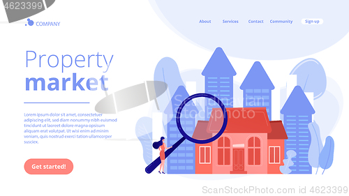 Image of Real estate concept landing page.