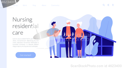 Image of Nursing home concept landing page.