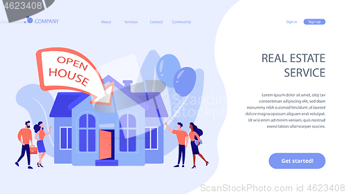 Image of Open house concept landing page.