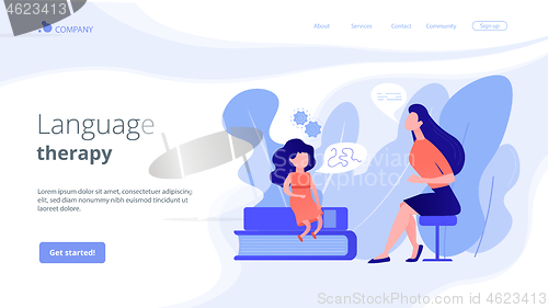 Image of Speech therapy concept landing page