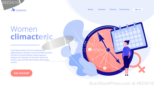 Image of Menopause concept landing page.