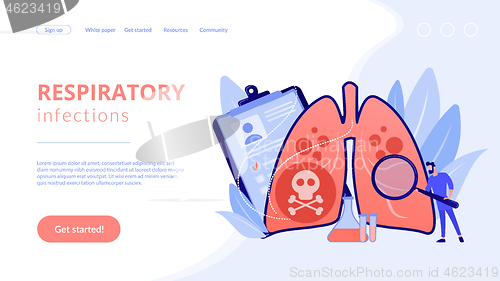 Image of Lower respiratory infections concept landing page.