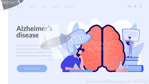 Image of Alzheimer disease concept landing page.