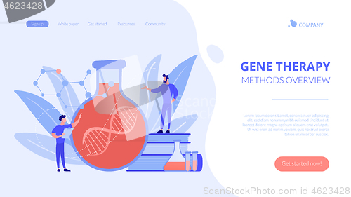 Image of Gene therapy concept landing page.