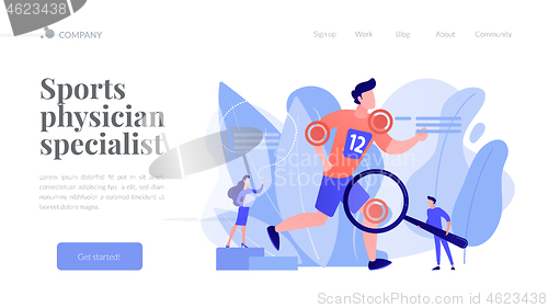 Image of Sports medicine concept landing page.