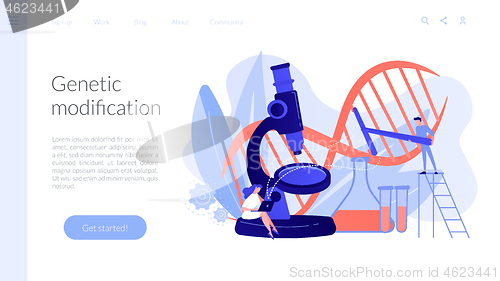 Image of Genetic engineering concept landing page.