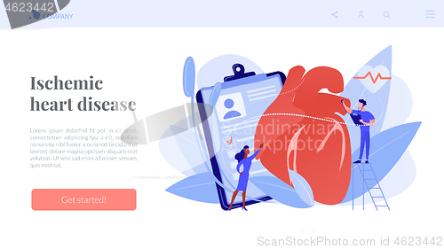 Image of Ischemic heart disease concept landing page.