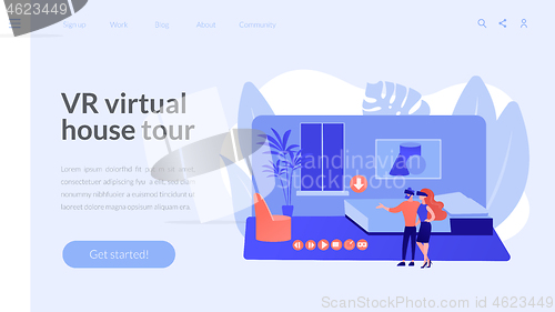 Image of Real estate virtual tour concept landing page