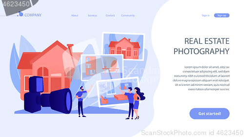 Image of Real estate photography concept landing page