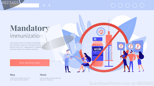 Image of Refusal of vaccination concept landing page.