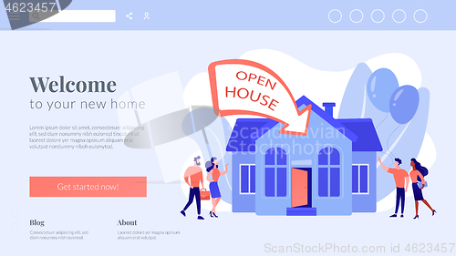 Image of Open house concept landing page.