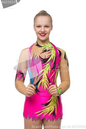 Image of Beautiful teenage gymnast girl