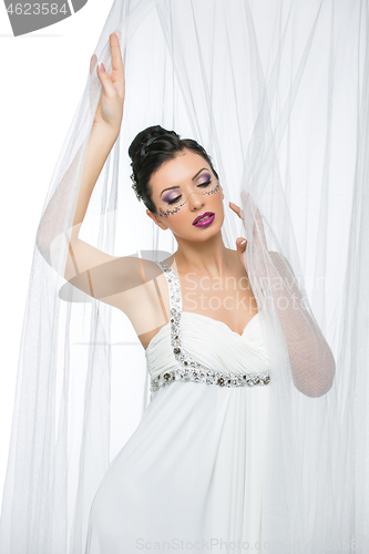 Image of Bride with mask drawn on face