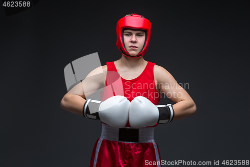 Image of Young boxer winner