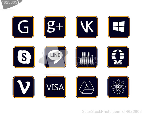 Image of different framed icons