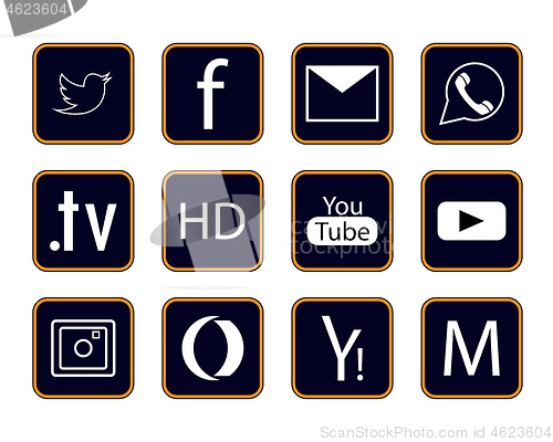 Image of different icons for web