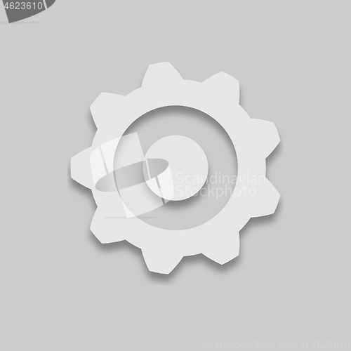 Image of gear with teeth in light tone