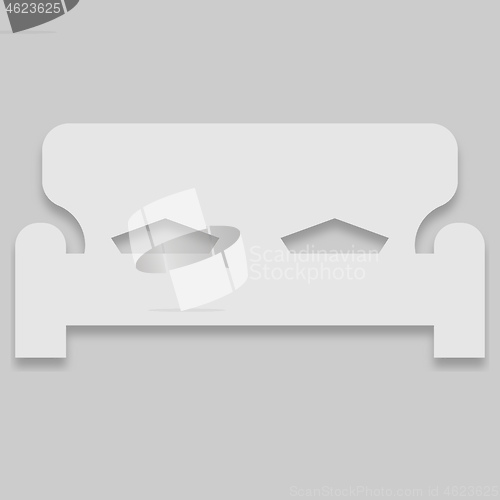 Image of sofa icon for sitting and lying