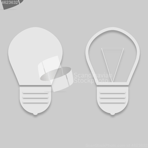 Image of icons of two electric bulbs