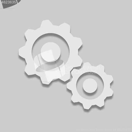 Image of icons two gears with teeth