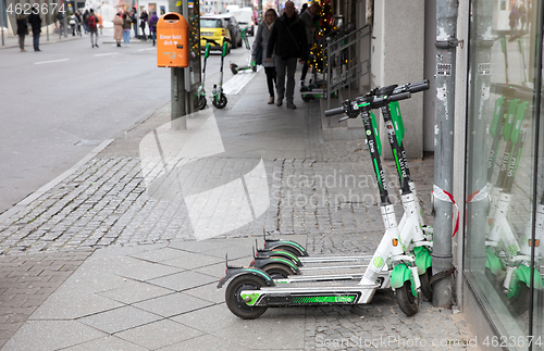 Image of Berlin, Germany - December, 2019: E-mobility in Germany: discard