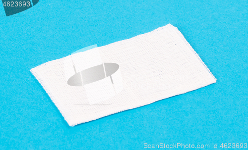 Image of Closeup view of white bandage isolated