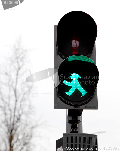 Image of Typical green light of Berliner semaphore