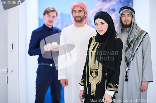 Image of portrait of young muslim people