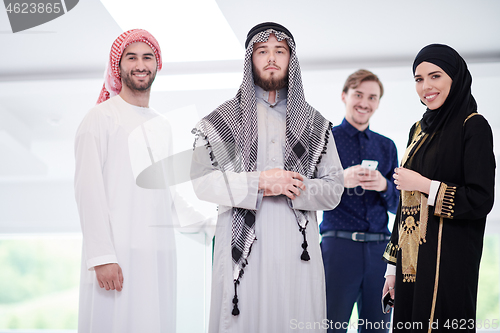 Image of portrait of young muslim people