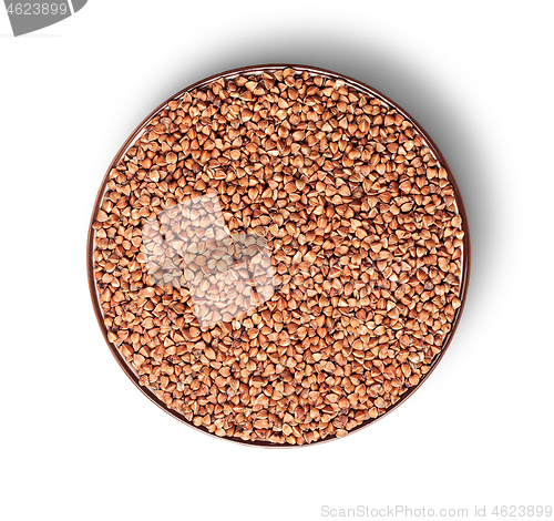 Image of Buckwheat in a bowl from above