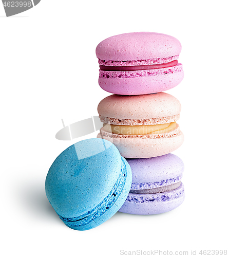 Image of Three macaroon each other and one next