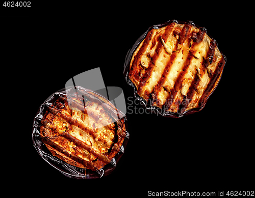 Image of Two pieces of grilled eggplant