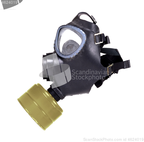 Image of Vintage gasmask isolated on white - Brown filter
