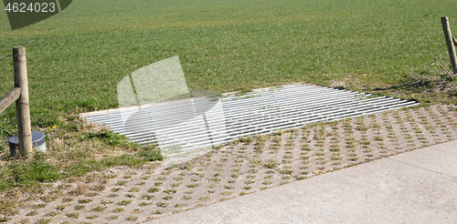 Image of Cattle grid in ground