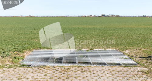 Image of Cattle grid in ground