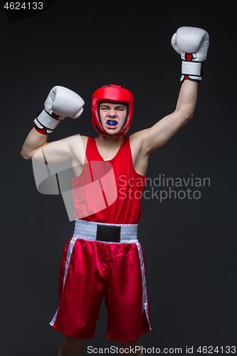 Image of Young boxer winner