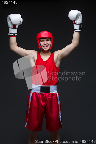 Image of Young boxer winner