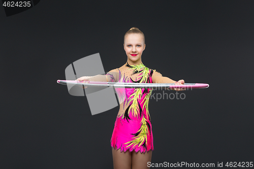 Image of Beautiful teenage gymnast girl