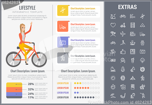 Image of Lifestyle infographic template, elements and icons