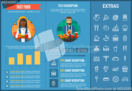 Image of Fast food infographic template and elements.