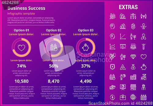 Image of Business success infographic template and elements