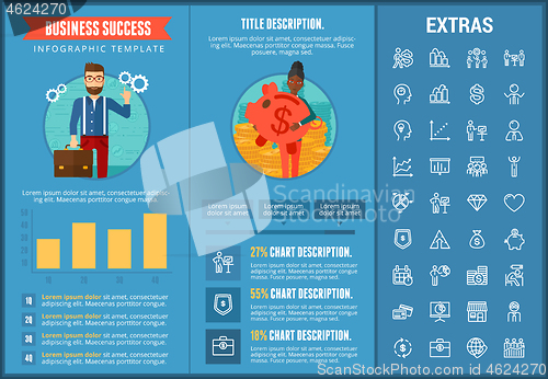 Image of Business success infographic template and elements