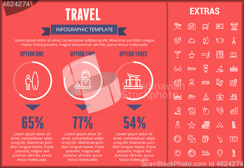 Image of Travel infographic template, elements and icons.