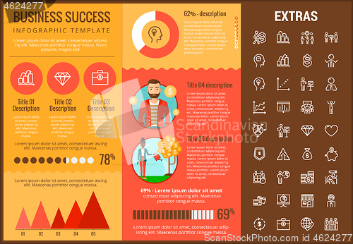 Image of Business success infographic template and elements