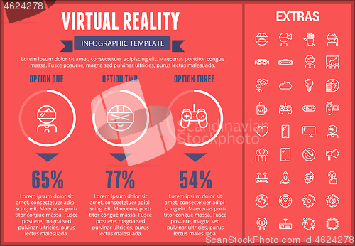 Image of Virtual reality infographic template and elements.