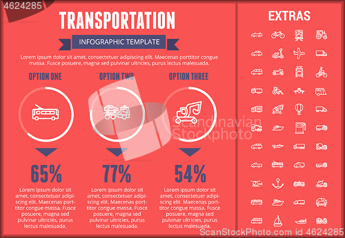 Image of Transportation infographic template and elements.