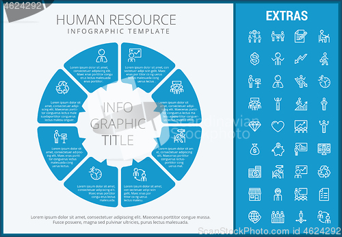 Image of Human resource infographic template and elements.