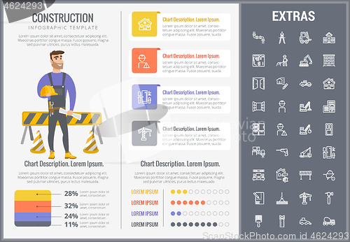 Image of Construction infographic template and elements.