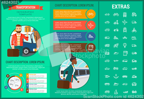 Image of Transportation infographic template and elements.