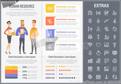 Image of Human resource infographic template and elements.